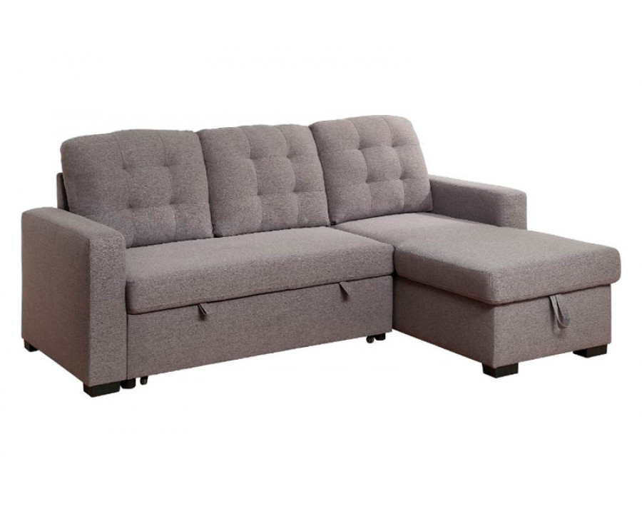 ACME - Chambord Reversible Sectional Sofa with Sleeper & Storage in Gray