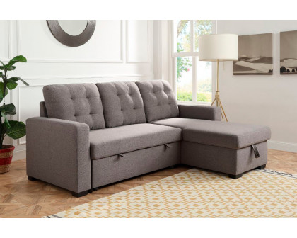 ACME - Chambord Reversible Sectional Sofa with Sleeper & Storage in Gray