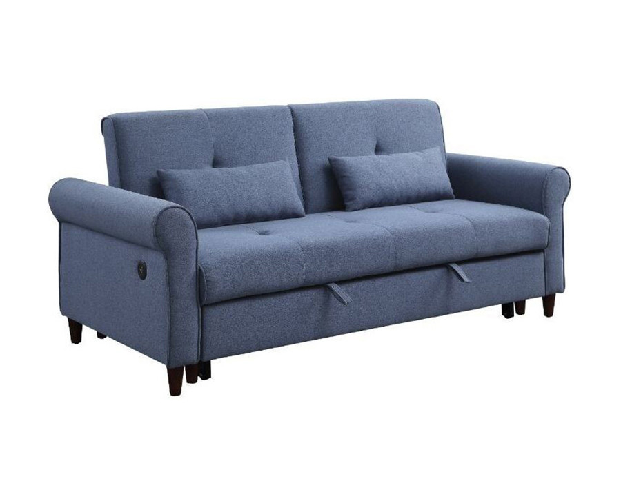 ACME - Nichelle Sofa with Sleeper in Blue