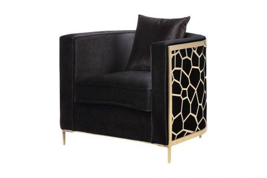 ACME™ Fergal Chair with Pillow - Black/Gold