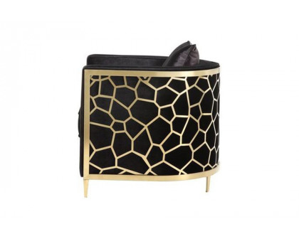 ACME™ Fergal Chair with Pillow - Black/Gold