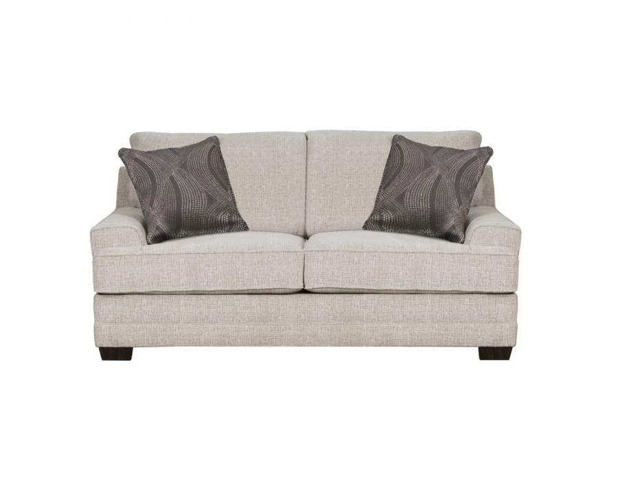 ACME - Avedia Loveseat in Beige/Gray Chenille