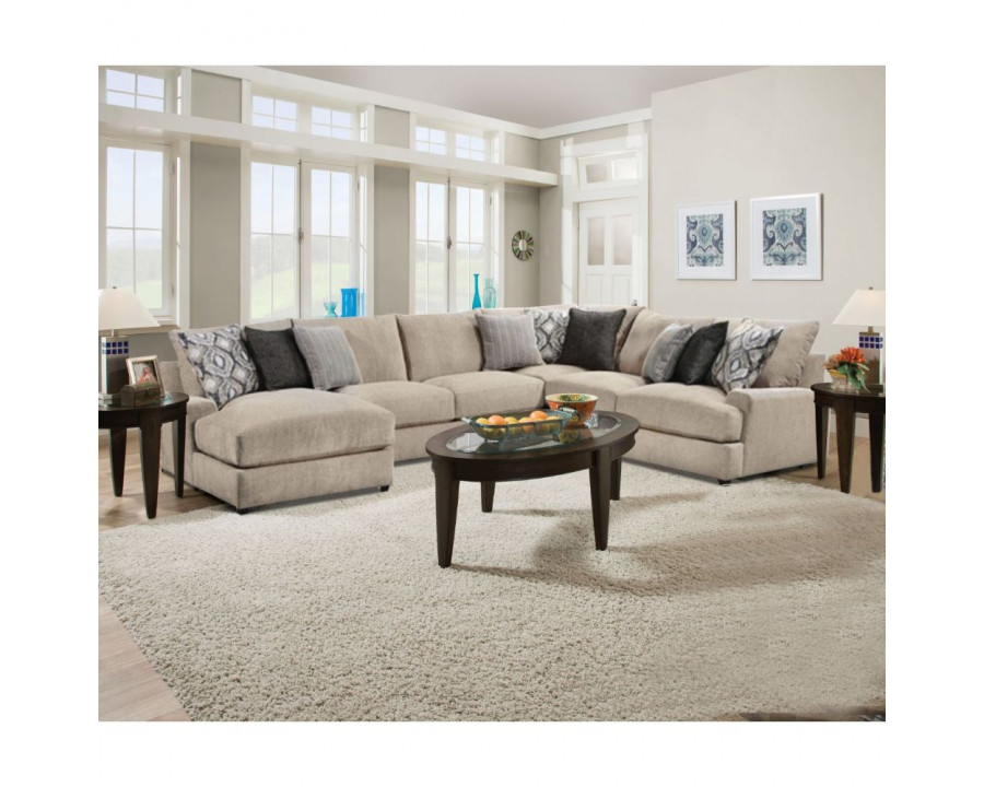 ACME - Vassenia Loveseat in Latte Chenille (55810)