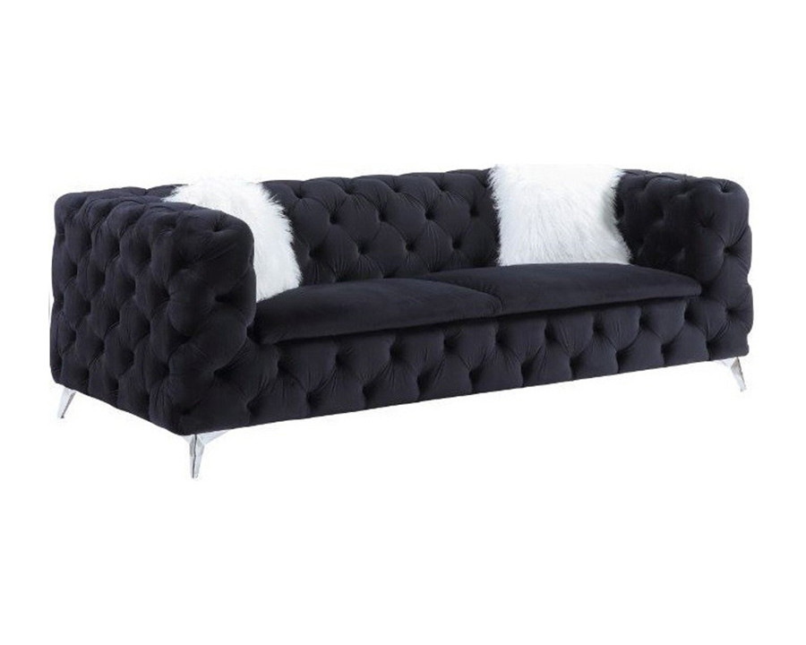 ACME - Phifina Sofa with 2 Pillows in Black