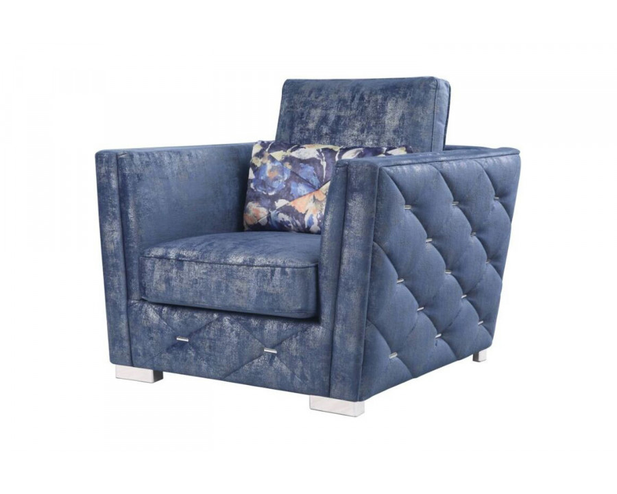 ACME - Emilia Chair with Pillow in Blue