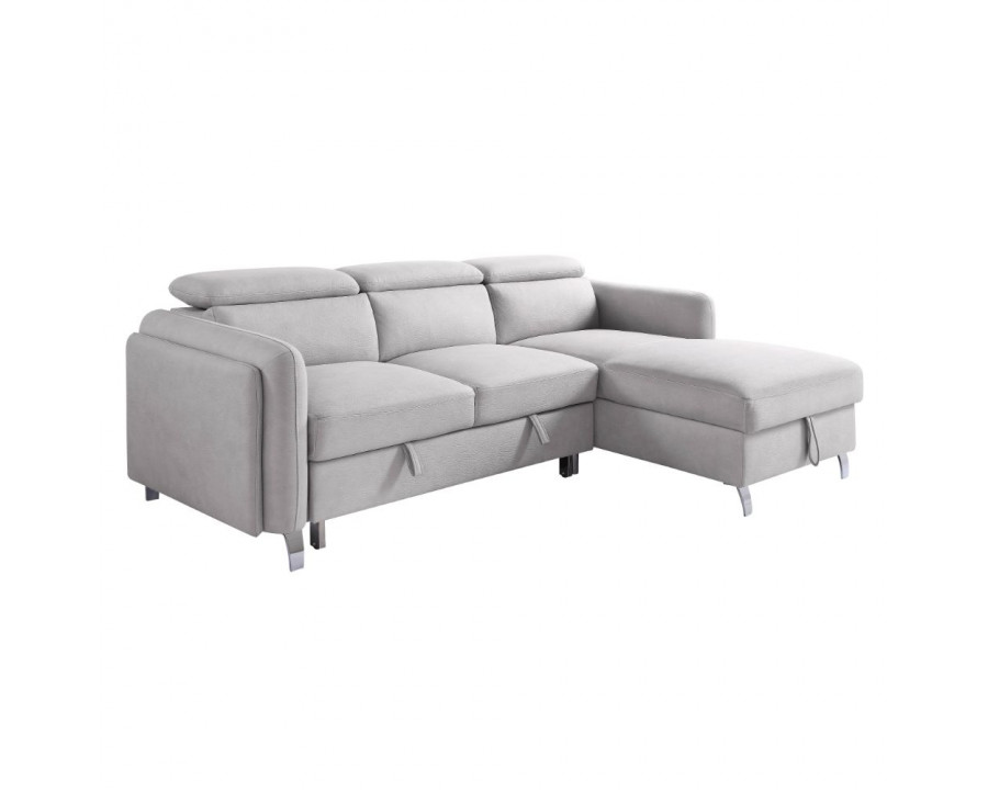 ACME - Reyes Sectional Sofa in Beige Nubuck (56040A)