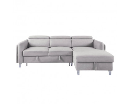 ACME - Reyes Sectional Sofa in Beige Nubuck (56040A)