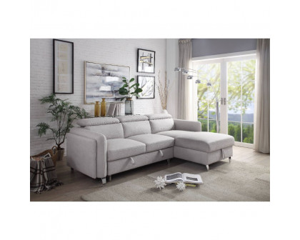 ACME - Reyes Sectional Sofa in Beige Nubuck (56040A)