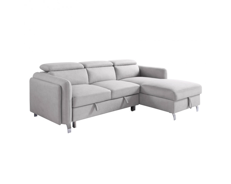 ACME - Reyes Sectional Sofa in Beige Nubuck (56040B)