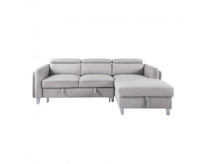 ACME - Reyes Sectional Sofa in Beige Nubuck (56040B)