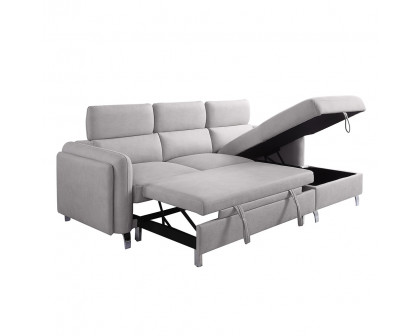 ACME - Reyes Sectional Sofa in Beige Nubuck (56040B)