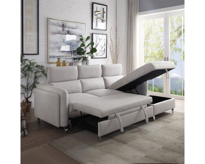 ACME - Reyes Sectional Sofa in Beige Nubuck (56040B)