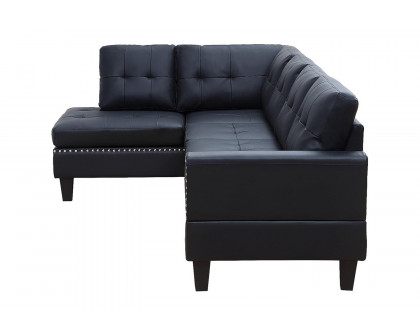 ACME Jeimmur Sectional Sofa - Black PU