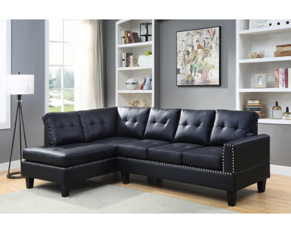 ACME Jeimmur Sectional Sofa - Black PU