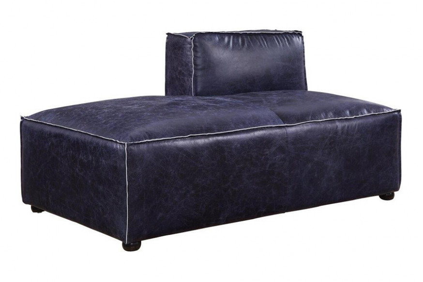 ACME™ Birdie Modular Chaise - Vintage Blue Top Grain Leather