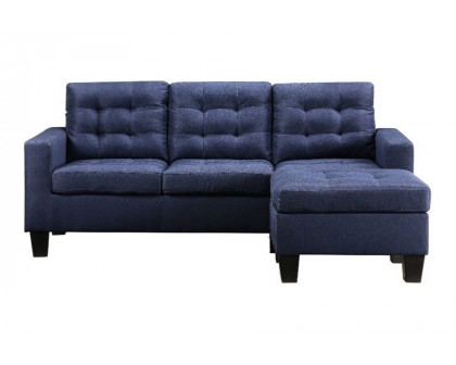 ACME Earsom Sofa and Ottoman - Blue Linen