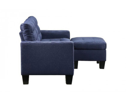 ACME Earsom Sofa and Ottoman - Blue Linen