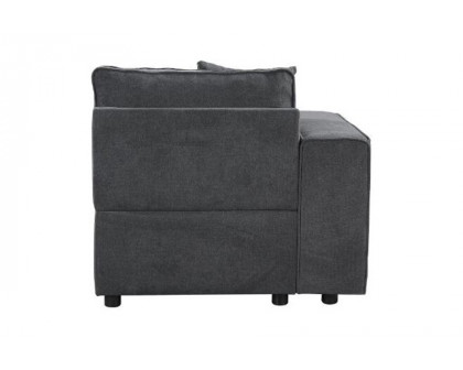 ACME™ Silvester Modular Left Facing Chair with 2 Pillows - Gray Fabric