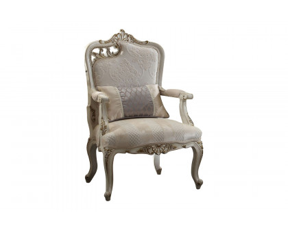 ACME - Picardy Antique Pearl Leaves Chair