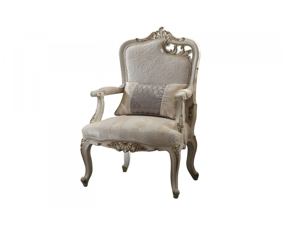 ACME - Picardy Antique Pearl Leaves Chair