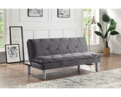 ACME - Cilliers Adjustable Sofa in Gray/Chrome