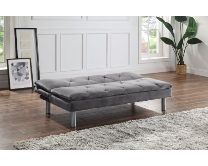 ACME - Cilliers Adjustable Sofa in Gray/Chrome