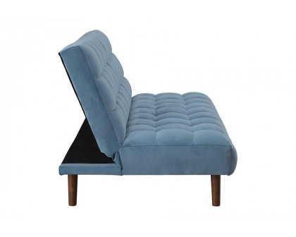 ACME Yolandi Adjustable Sofa - Teal Velvet and Dark Walnut Finish