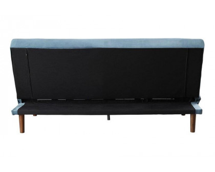 ACME Yolandi Adjustable Sofa - Teal Velvet and Dark Walnut Finish