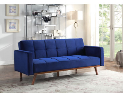 ACME - Tanitha Adjustable Sofa in Blue/Natural