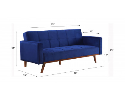 ACME - Tanitha Adjustable Sofa in Blue/Natural