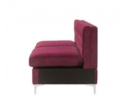 ACME Jaszira Modular Armless Sofa - Burgundy Velvet