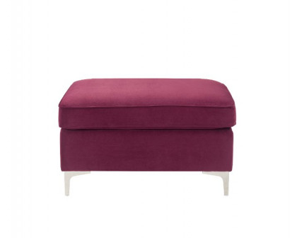 ACME Jaszira Ottoman - Burgundy Velvet