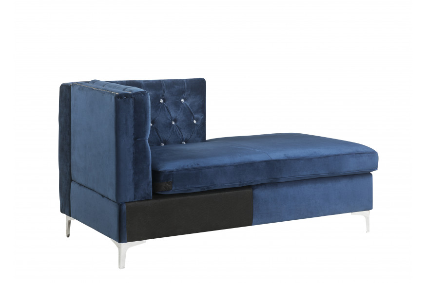 ACME™ Jaszira Modular Chaise - Blue Velvet