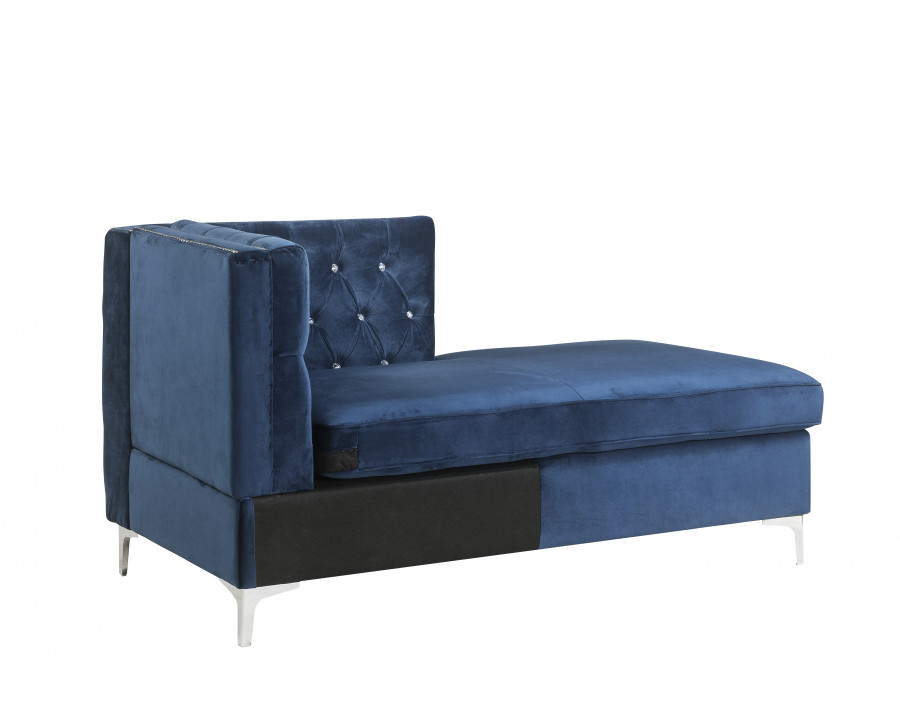 ACME Jaszira Modular Chaise - Blue Velvet