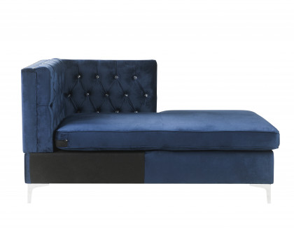 ACME™ Jaszira Modular Chaise - Blue Velvet