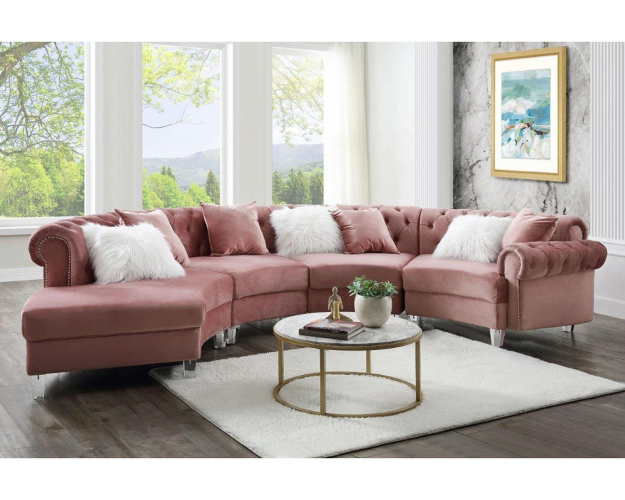 ACME - Ninagold Sectional Sofa with 7 Pillows