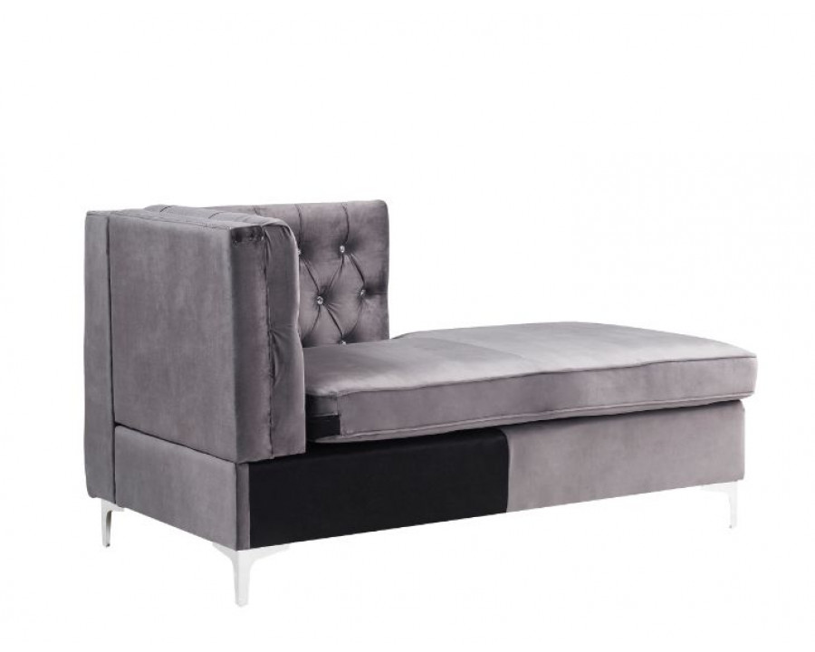 ACME Jaszira Modular Chaise - Gray Velvet