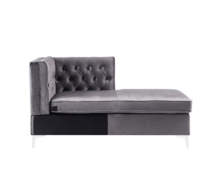 ACME™ Jaszira Modular Chaise - Gray Velvet