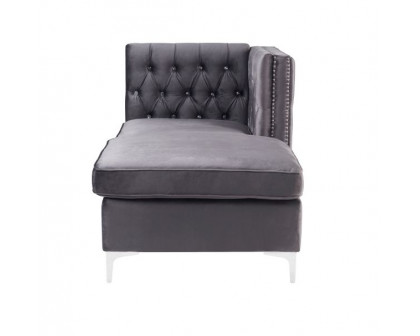 ACME™ Jaszira Modular Chaise - Gray Velvet