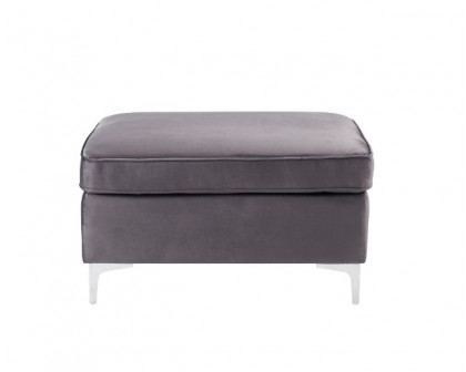 ACME Jaszira Ottoman - Gray Velvet