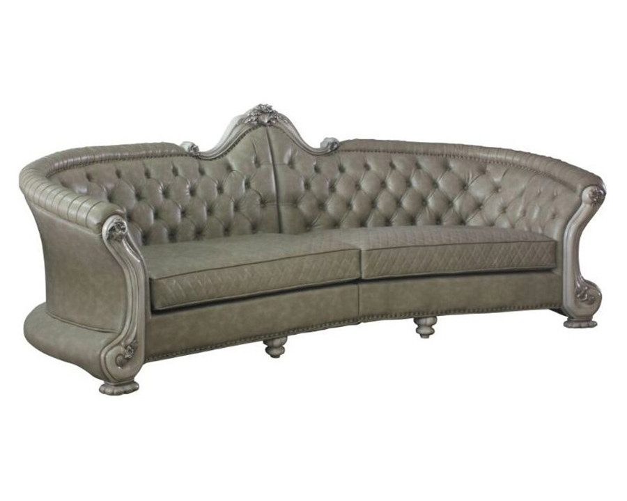 ACME - Dresden Sofa with 5 Pillows in Vintage Bone White