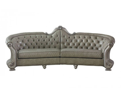 ACME - Dresden Sofa with 5 Pillows in Vintage Bone White