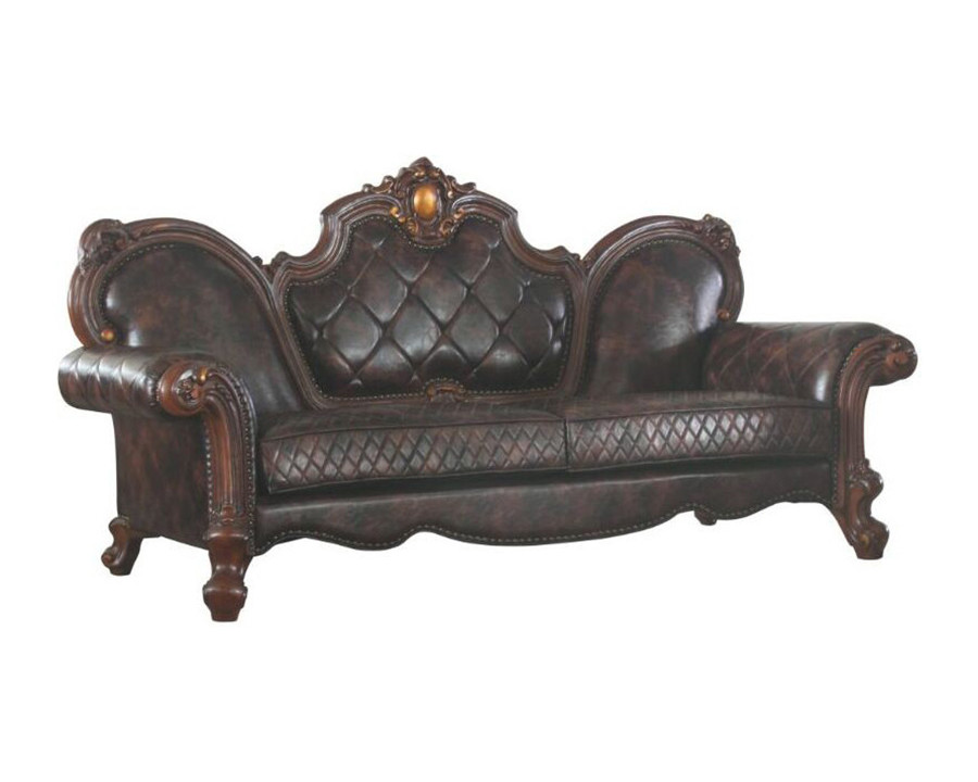 ACME - Picardy Sofa with 3 Pillows in Honey Oak