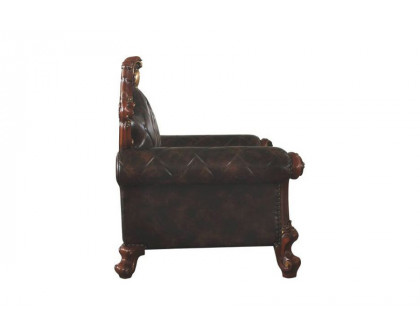 ACME Picardy Chair with 1 Pillow - Dark Brown