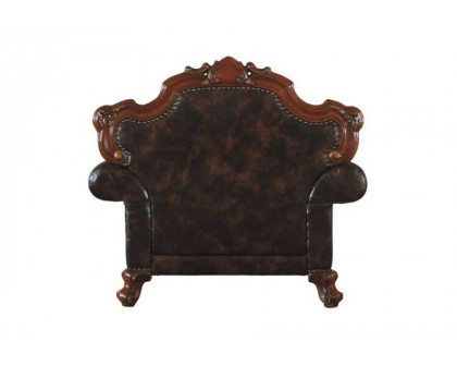 ACME Picardy Chair with 1 Pillow - Dark Brown