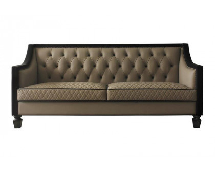 ACME - House Beatrice Sofa with 4 Pillows in Tan/Black/Charcoal