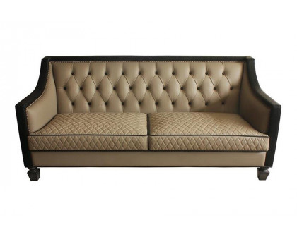 ACME - House Beatrice Sofa with 4 Pillows in Tan/Black/Charcoal