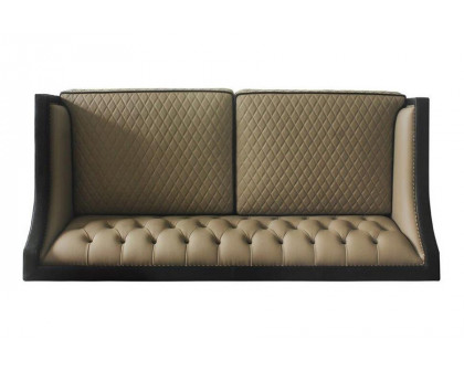 ACME - House Beatrice Sofa with 4 Pillows in Tan/Black/Charcoal