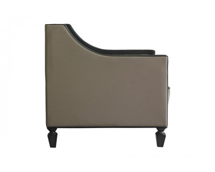 ACME - House Beatrice Chair with Pillow in Tan/Black/Charcoal