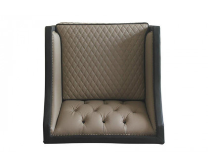 ACME - House Beatrice Chair with Pillow in Tan/Black/Charcoal